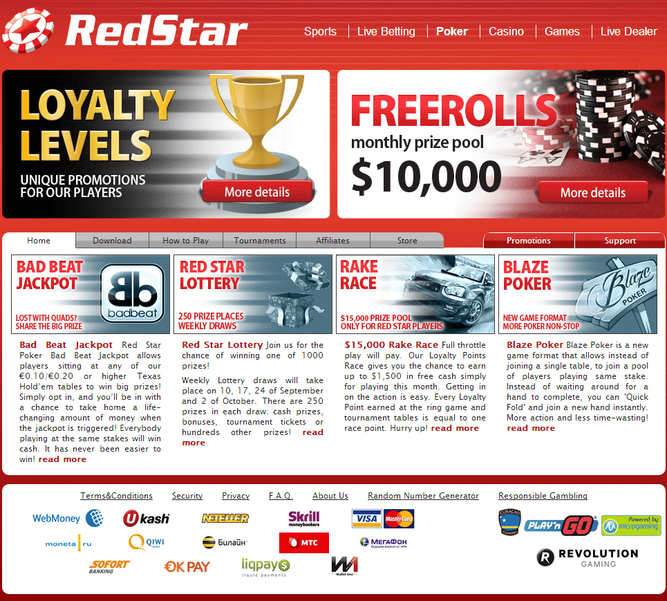Redstar Poker and Casino